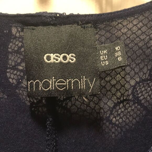 ✨Host Pick! asos Maternity Navy Lace Dress - Picture 2 of 7